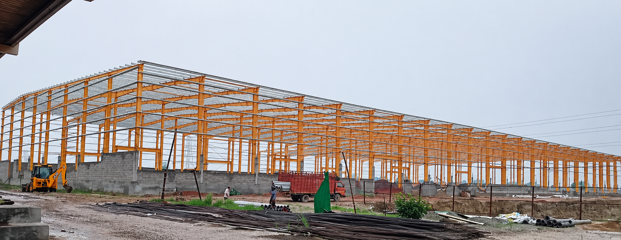 PEB Solution — Steel structure under construction